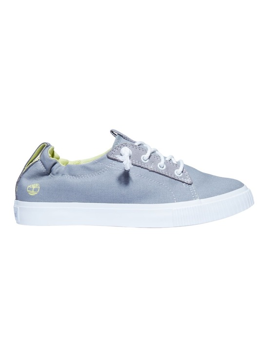 Timberland Shoes - NWT Timberland Newport Bay Oxfords Grey Canvas Sneakers 🍋🟩 Lime Interior 💛